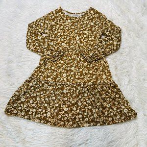 Old Navy Dress Girls XL Tiered Floral Knit Printed Long Sleeve